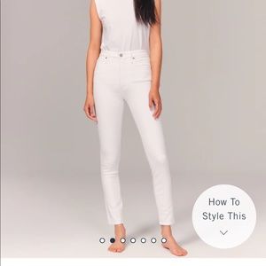 Abercrombie white skinny jeans